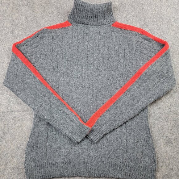 Eddie Bauer Sweater Women’s Large Gray Angora Blend Turtleneck Vintage - Picture 7 of 10